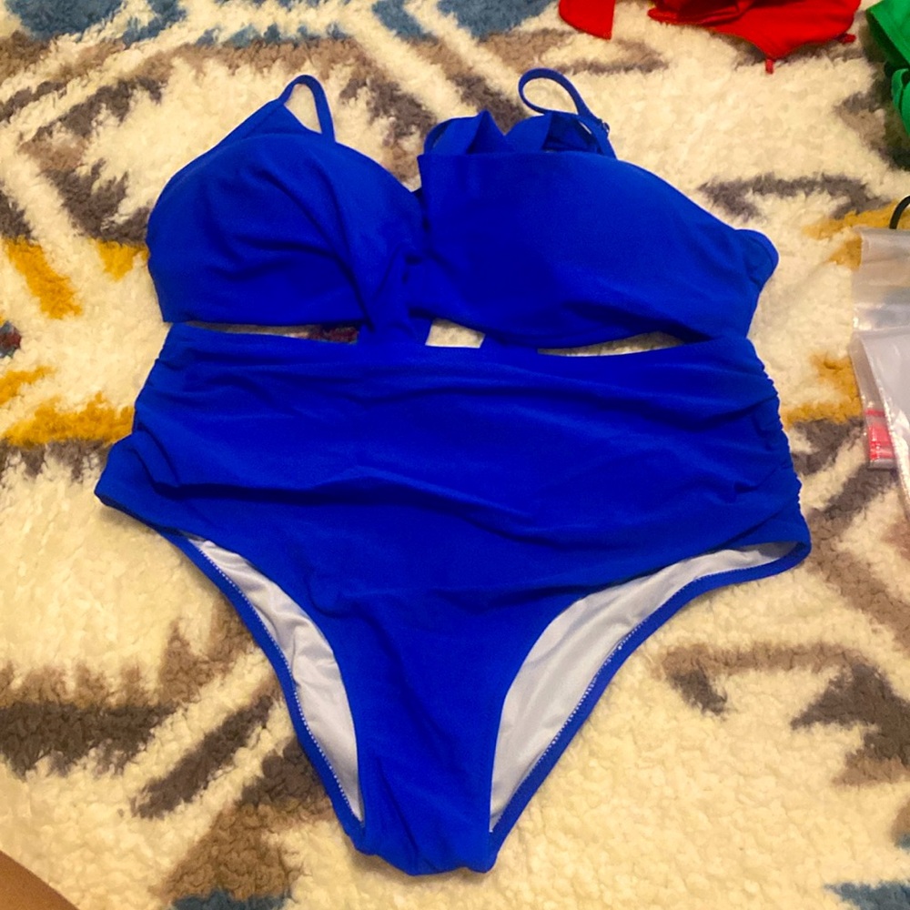 Blue bikini